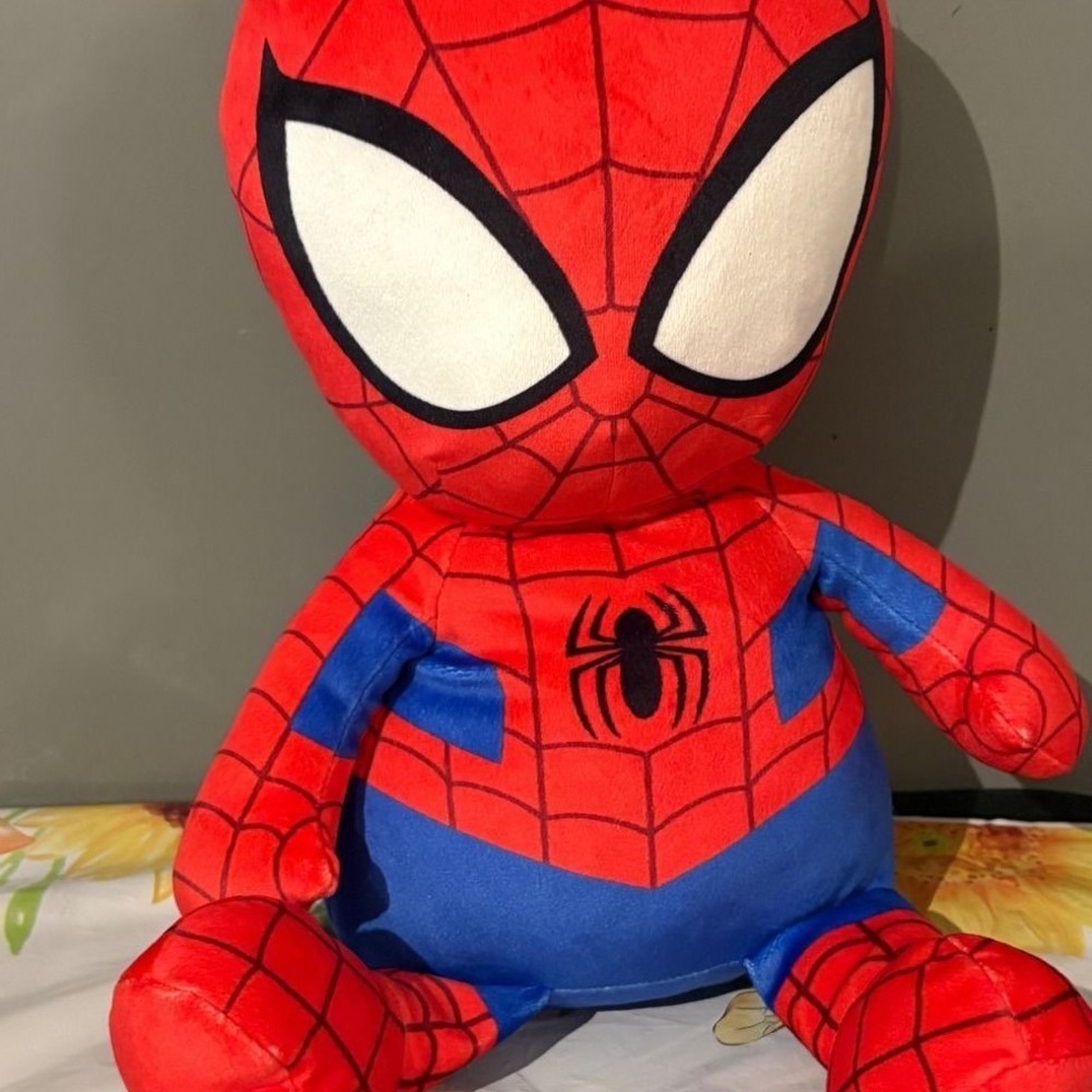 Marvel Spider-Man Plush Stuffed Animal Toy Red Blue Classic Superhero.